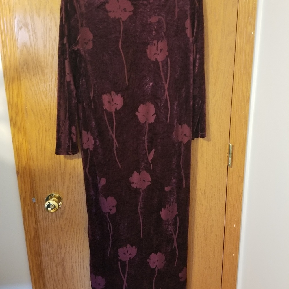 Red velvet dress